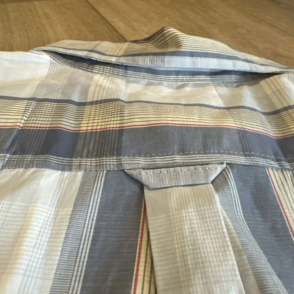 Smith's Workwear‎ Men's Blue Plaid Short Sleeve Button Down Shirt Medium NEW